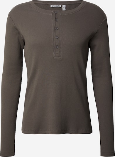 Marškinėliai iš WEEKDAY, spalva – pilka, Prekių apžvalga