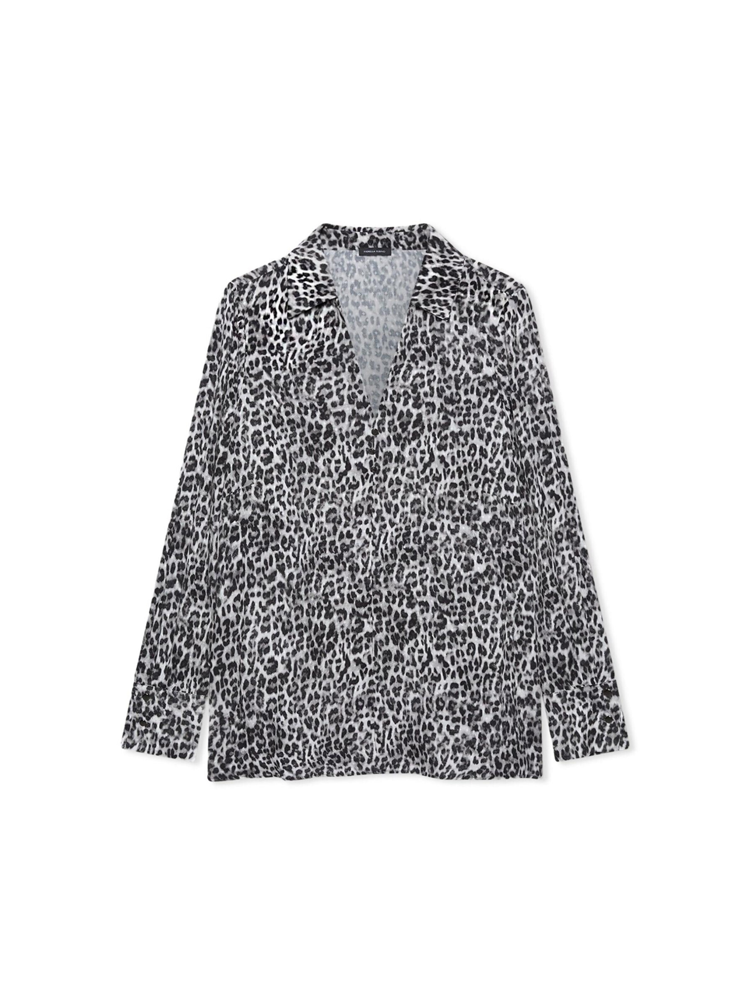 Camicia da donna di Fiorella Rubino in grigio: frontale