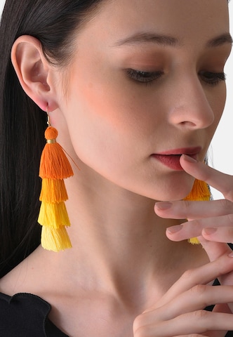 Boucles d'oreilles 'Ghusun' SOHI en or : devant