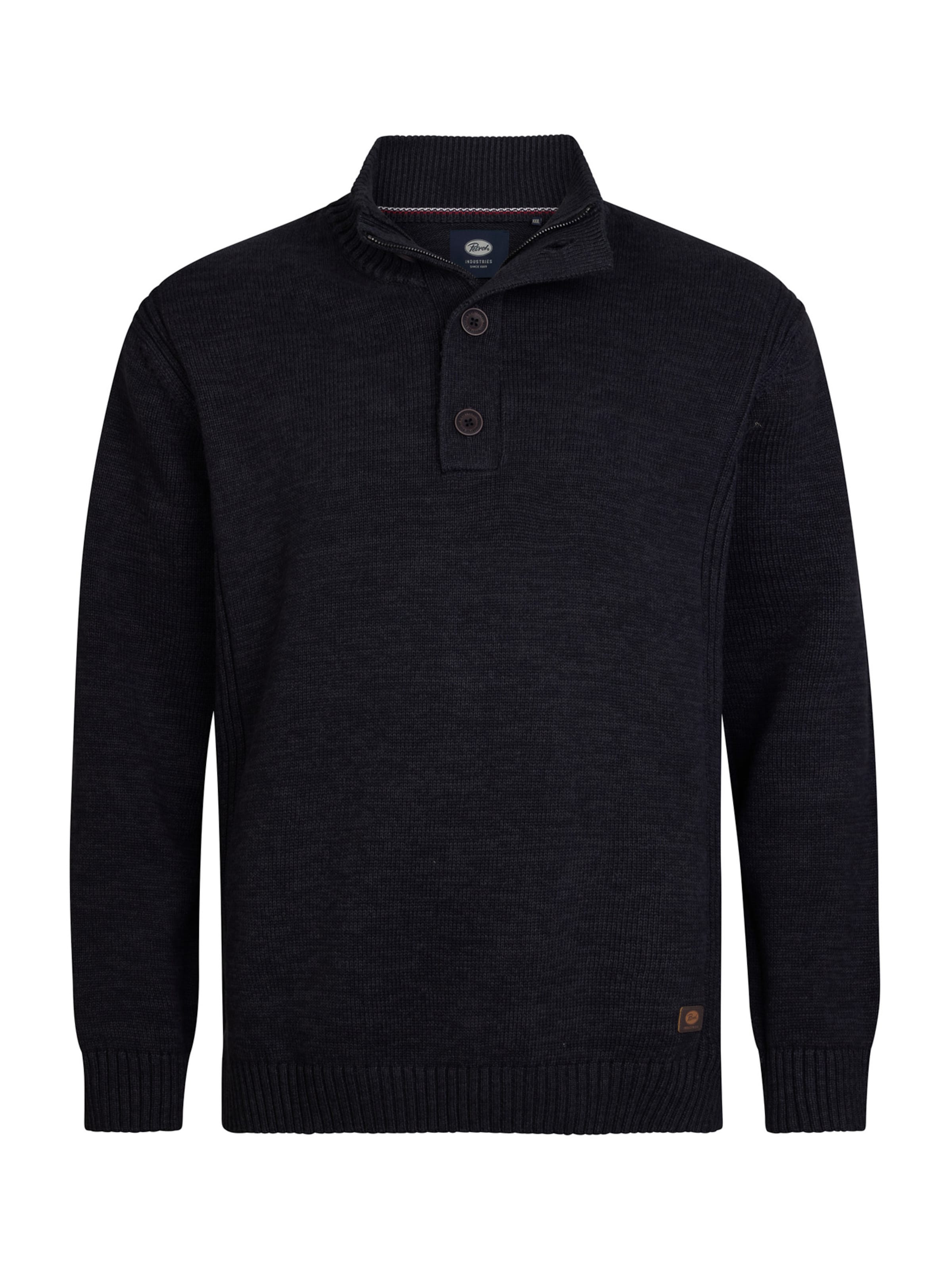 Pull-over Petrol Industries en noir : devant