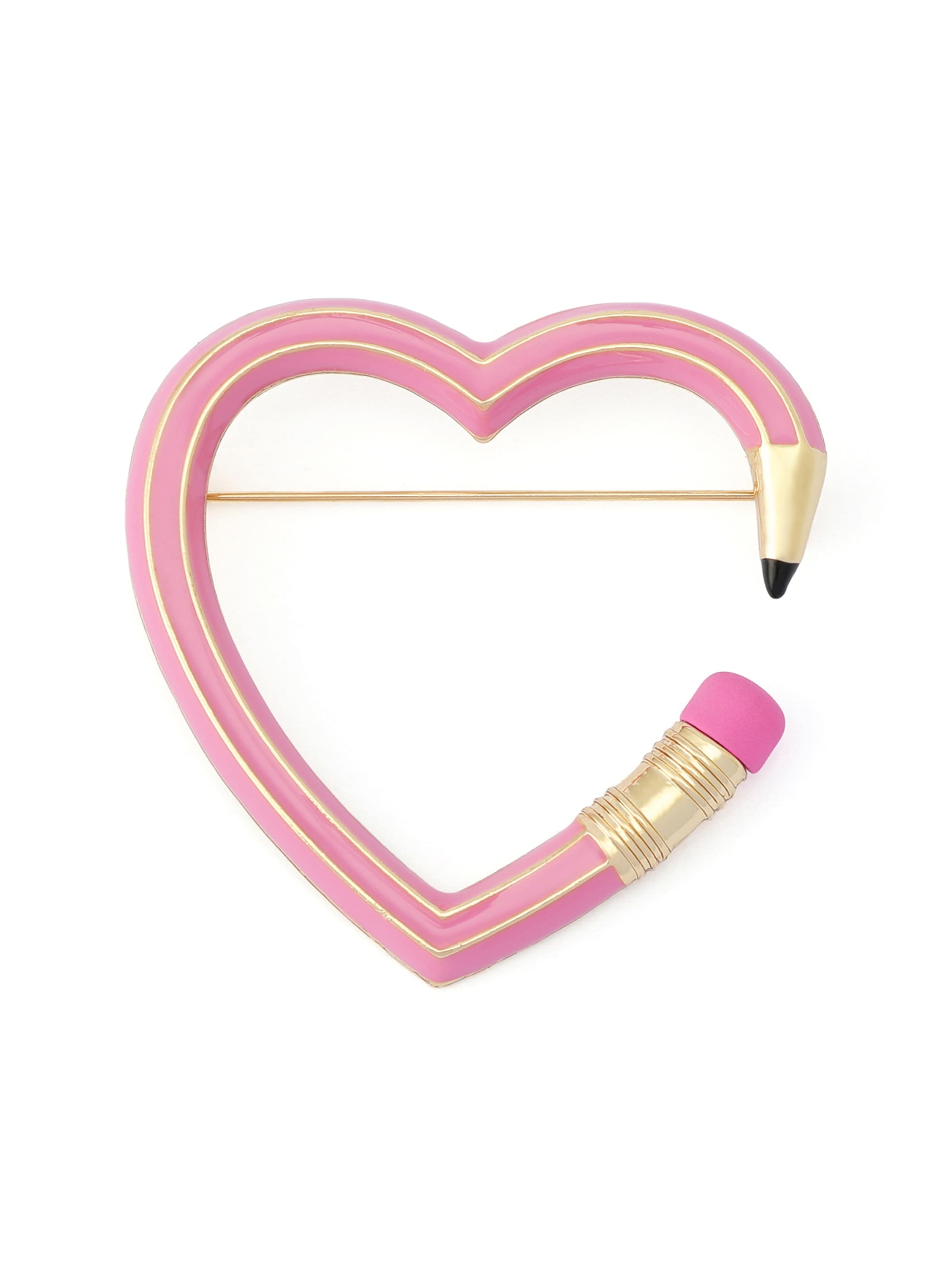 Betsey Johnson Brooch 'Best In Class' in Pink: front