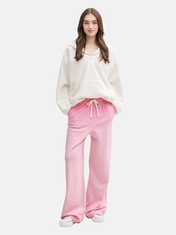 TOM TAILOR DENIM Wide leg Broek in Roze