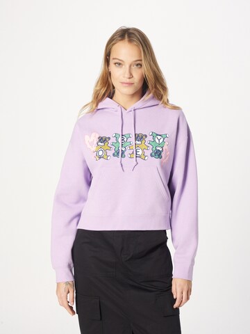 Sweat-shirt 'HAPPY BEARS' Obey en violet : devant