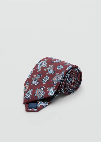 MANGO MAN Krawatte 'Paisley' in Rot