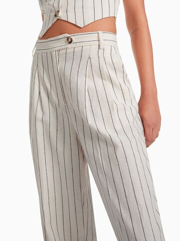 Wide leg Pantaloni de la Bershka pe bej