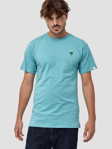 Mikon T-Shirt 'Palme' in Blau