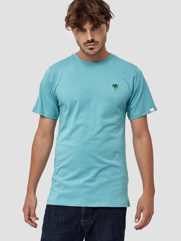 Mikon Shirt 'Palme' in Blauw