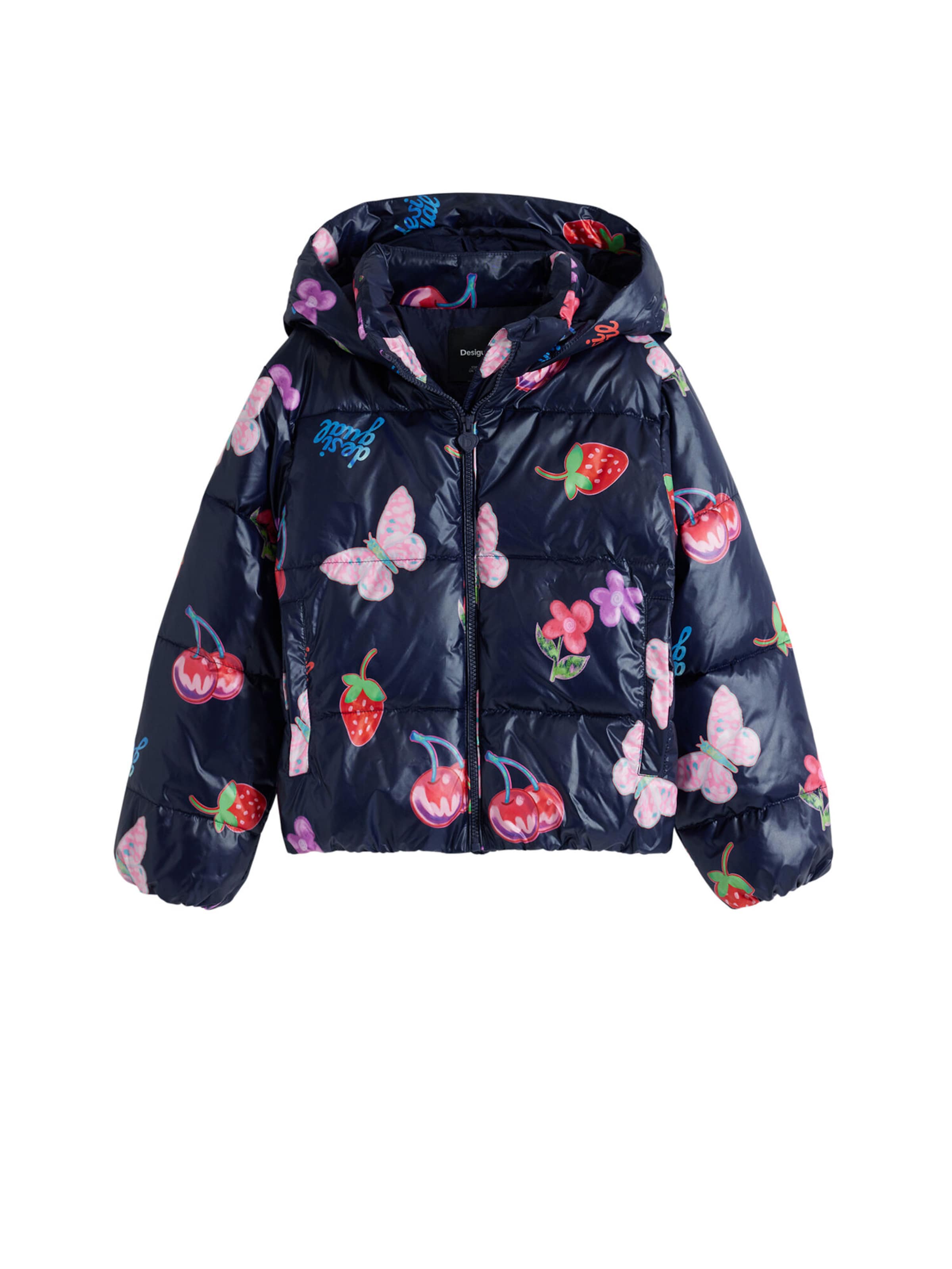 Desigual Φθινοπωρινό και ανοιξιάτικο μπουφάν σε ανάμεικτα χρώματα: μπροστά