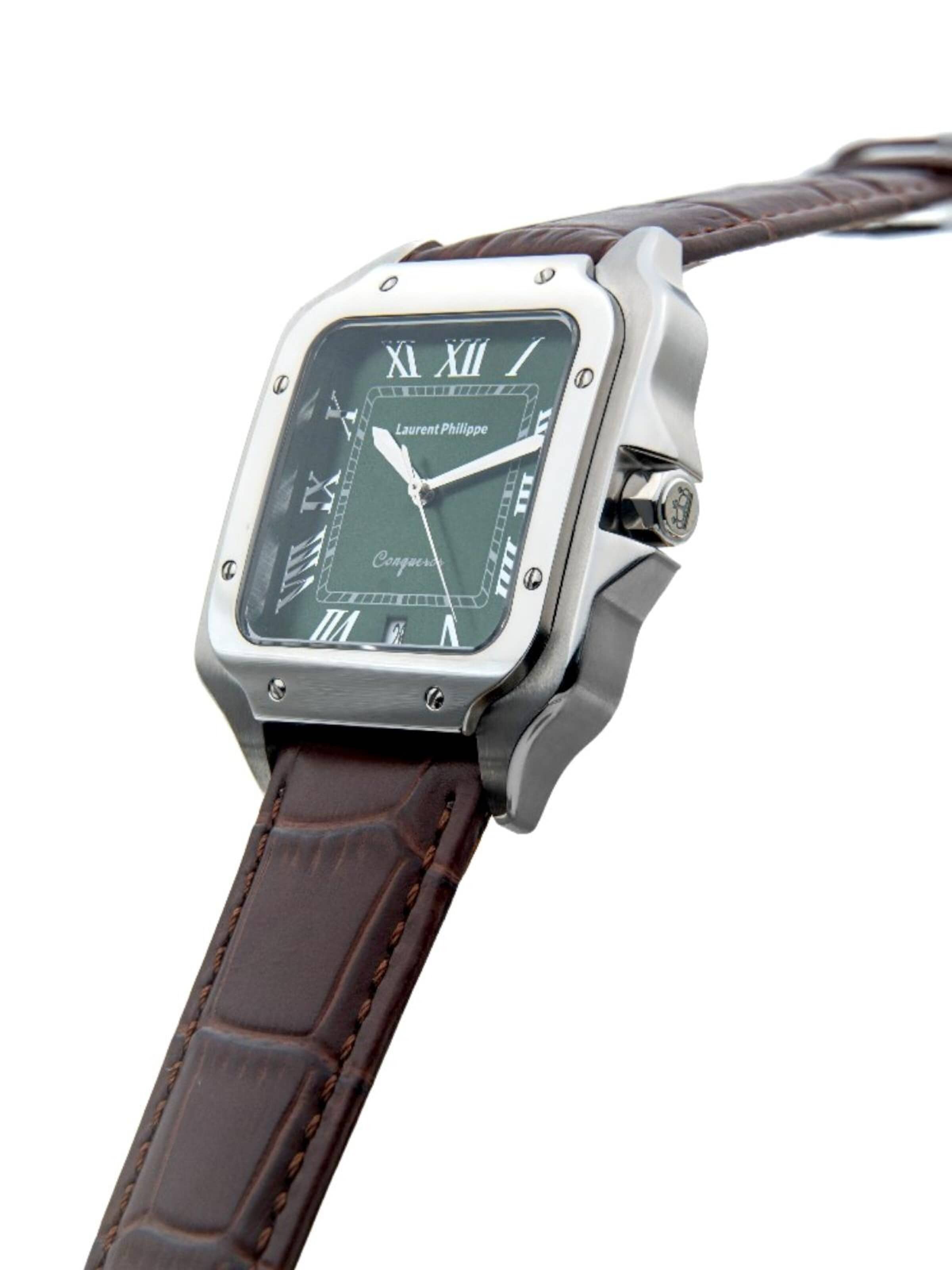 Laurent Philippe - Reloj analógico 'Conqueror Emerald – Brun du Palais' en marrón