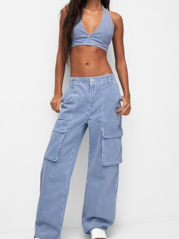 Pull&Bear Loosefit Hose in Blau: predná strana