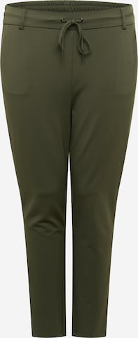 ONLY Carmakoma - Pantalón 'Goldtrash' en verde: frente