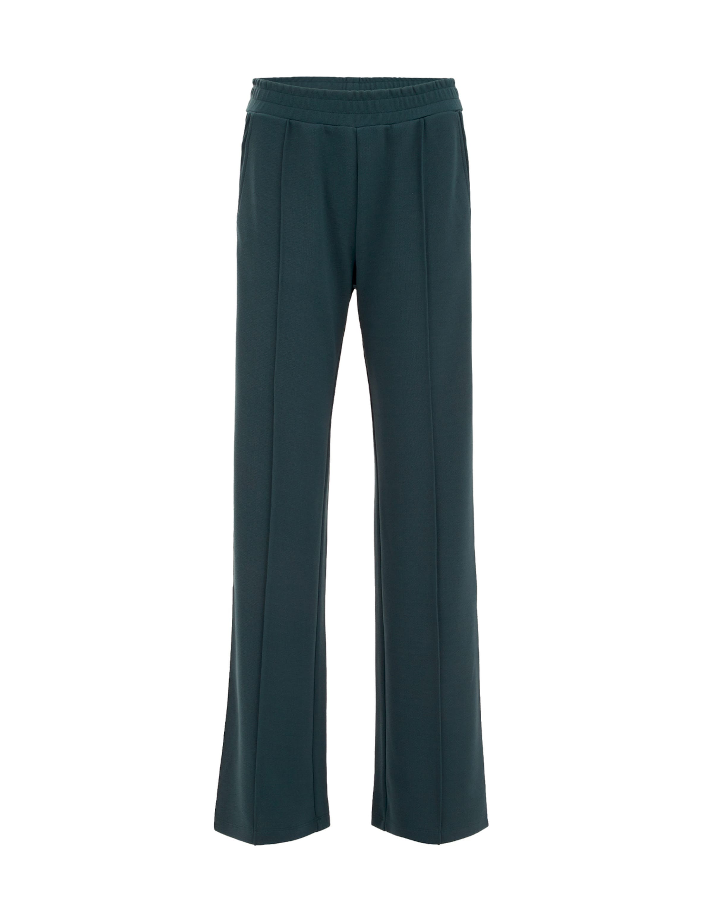 Largi Pantaloni cu dungă de la WE Fashion pe verde: față