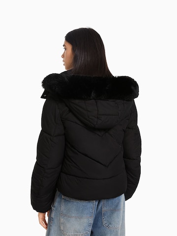 Bershka Winter Jacket in Black