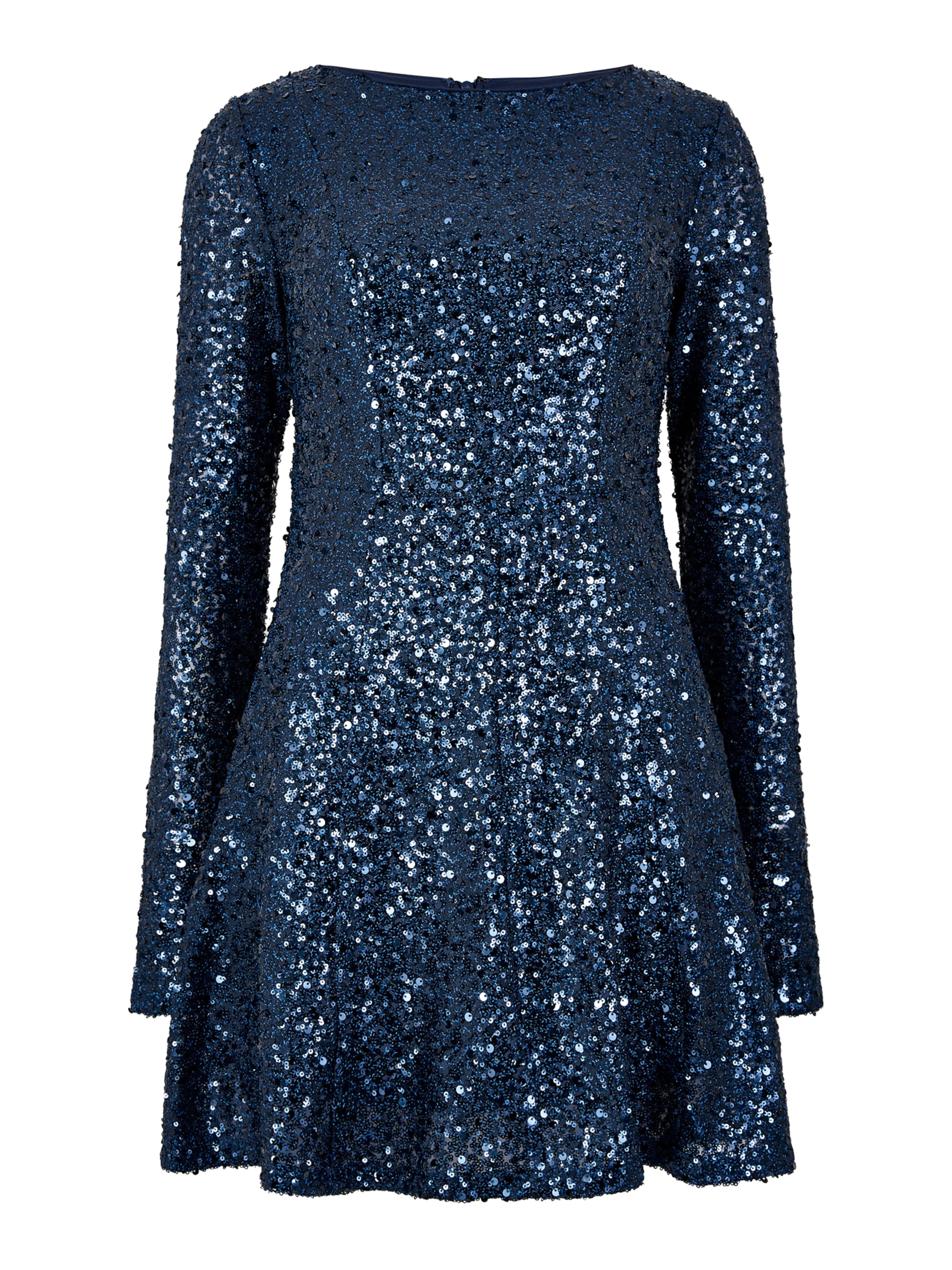 Apricot Sequin Embellished Skater Mini Dress ' Minikleid im Skater-Stil ' in Blau: Vorderseite