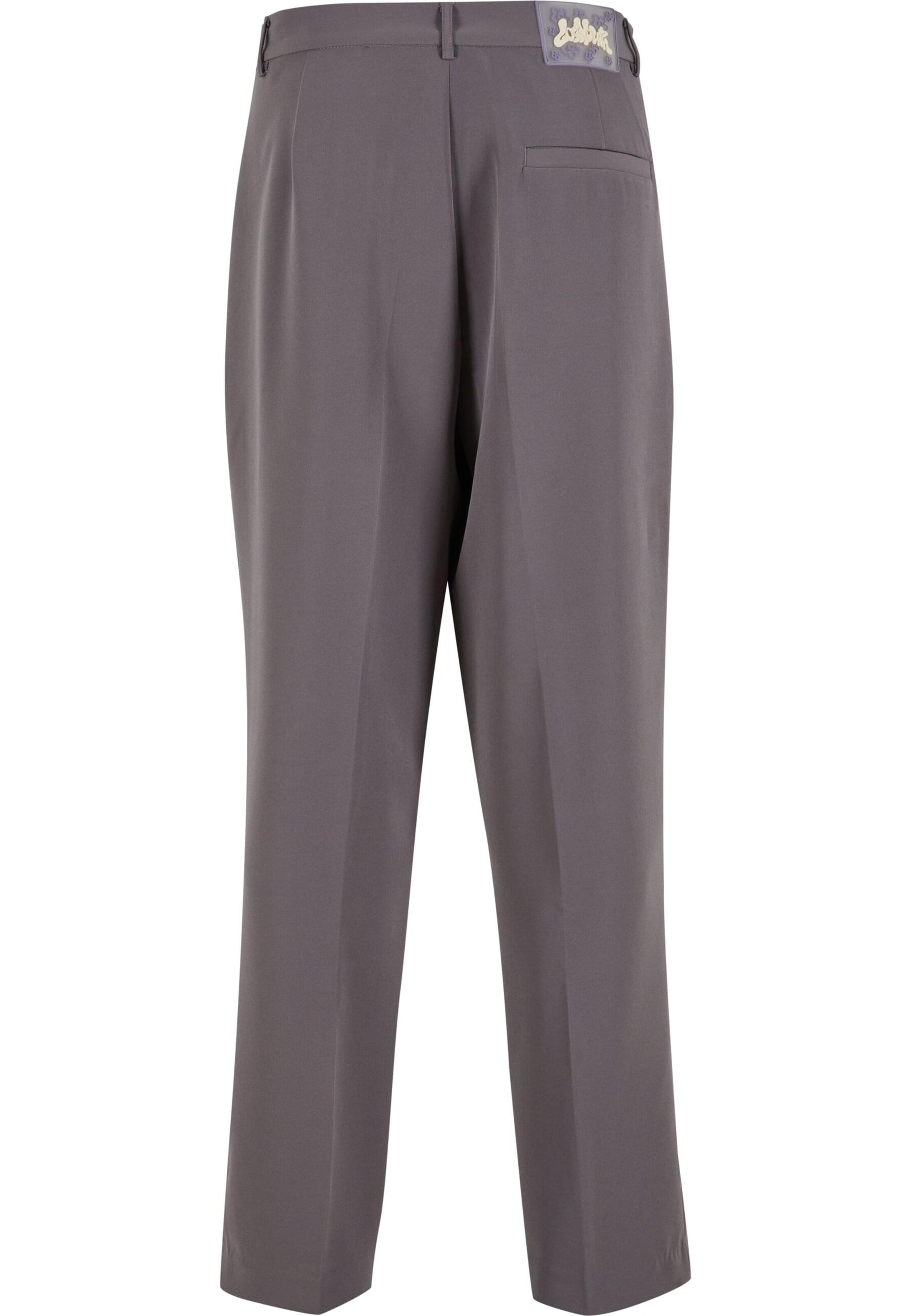 Lost Youth Свободный крой Брюки со складками в Серый