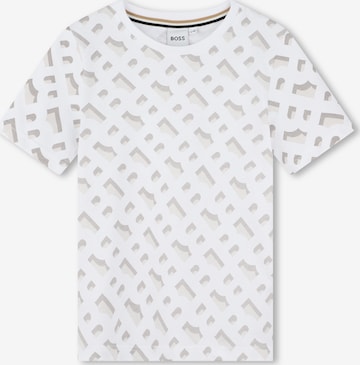 T-Shirt BOSS Kidswear en blanc : devant