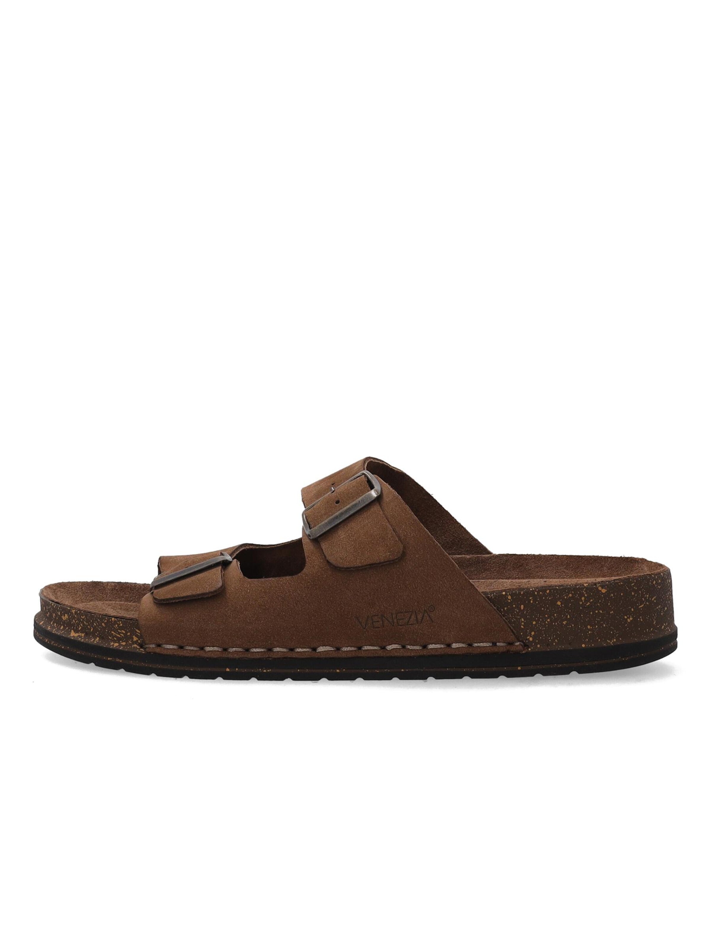 VENEZIA Mules in Brown: front
