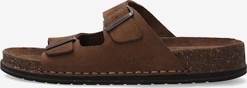 VENEZIA Pantolette in Braun: Vorderseite