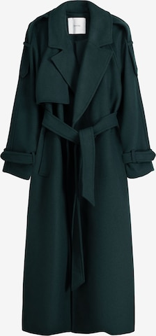 Bershka Between-Seasons Coat in Green: front