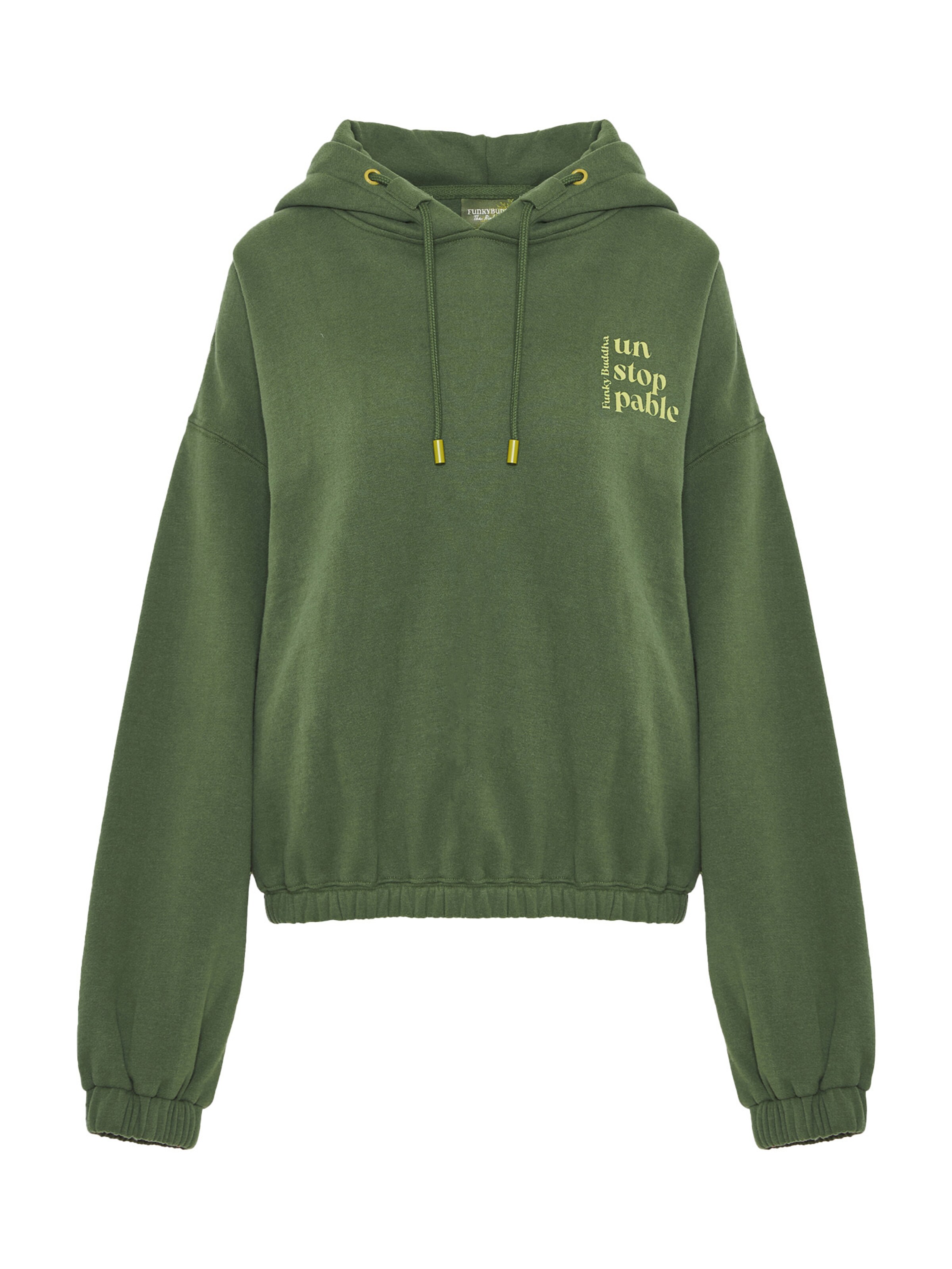 Funky Buddha Tréning póló - zöld: elől