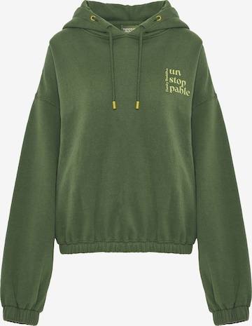 Funky Buddha Collegepaita värissä vihreä: etupuoli