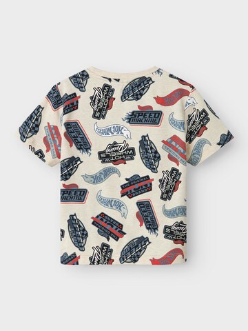 NAME IT Shirts 'Hot Wheel' i beige