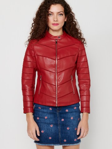 KOROSHI Between-Season Jacket in Red: front