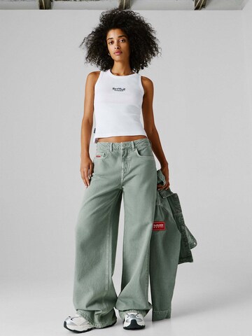 Red Bull Racing x Pepe Jeans Wide leg Jeans in Groen