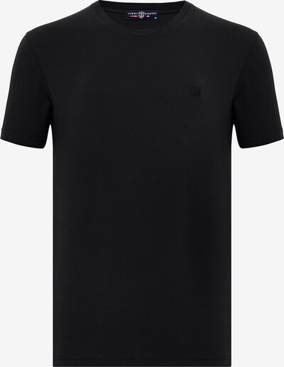 Jimmy Sanders T-Shirt Velio mit Rundhalsausschnitt in schwarz, Produktansicht