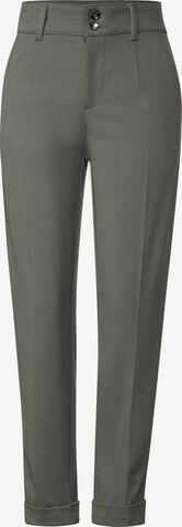 Regular Pantalon à plis STREET ONE en vert : devant