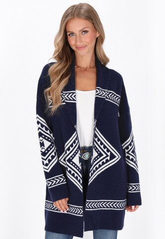 IZIA Strickjacke in Blau: Vorderseite