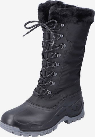 Rieker Lace-Up Boots in Black: front