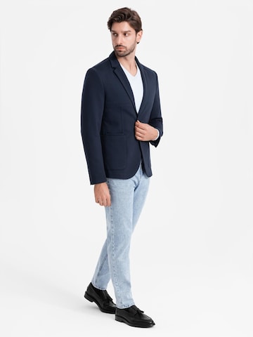 Coupe regular Veste de costume Ombre en bleu