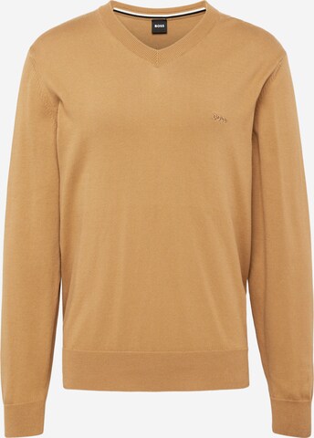 BOSS Sweater 'Pacello' in Beige: front