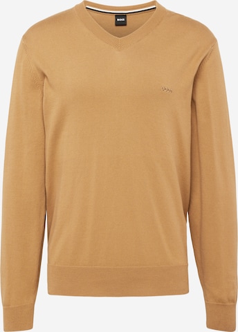BOSS Black Sweater 'Pacello' in Beige: front