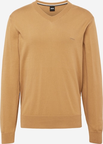 Pull-over 'Pacello' BOSS Black en beige : devant