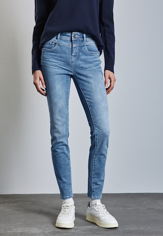 STREET ONE Slimfit Jeans in Blau