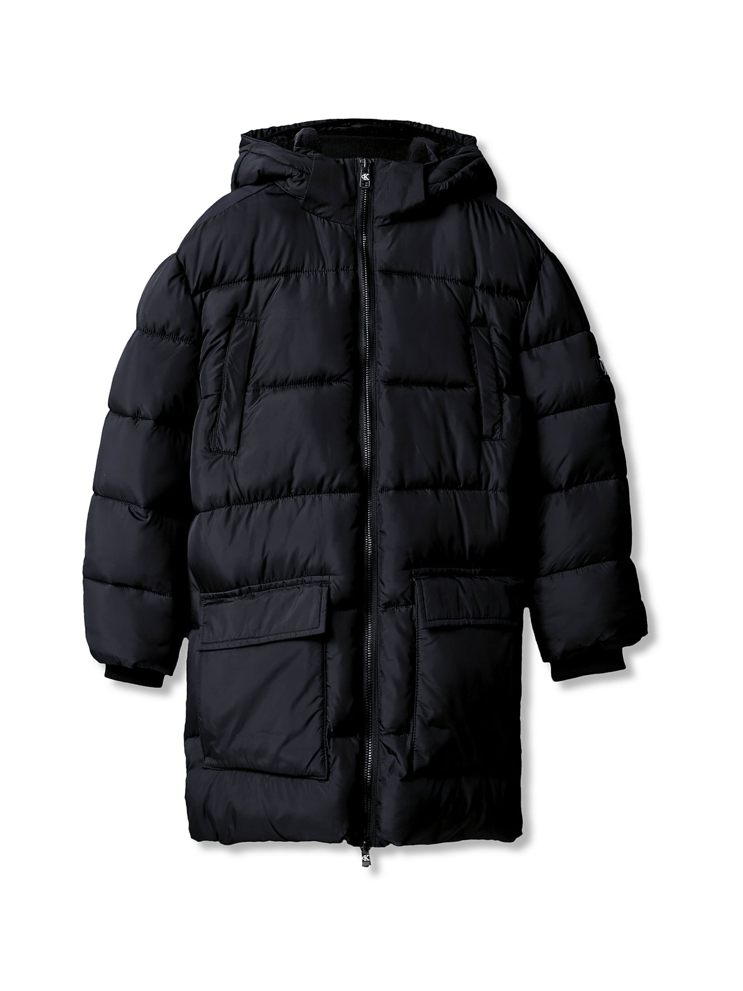 Calvin Klein Jeans Winterjas in Zwart: voorkant