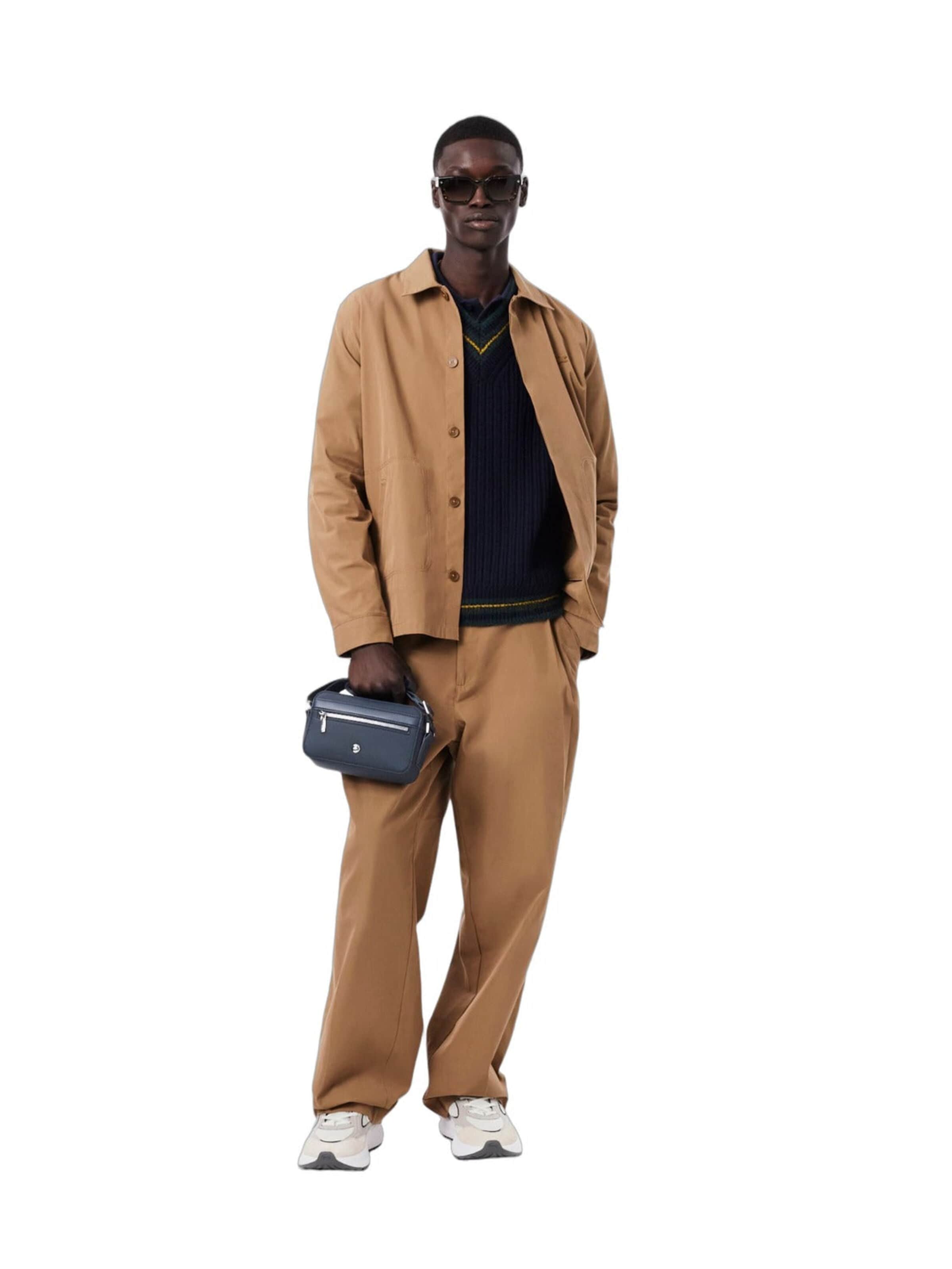 LACOSTE - Bolso de hombro 'Lacoste Petit sac messenger Homme Langon Petit Piqué Marine' en azul