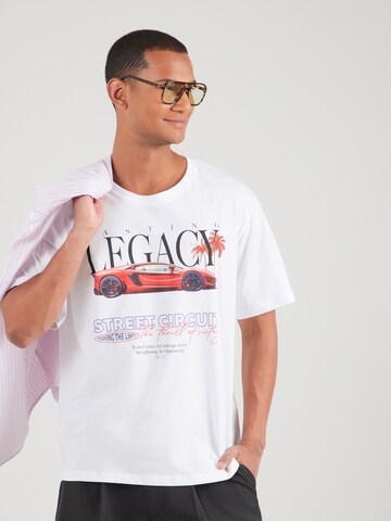 JACK & JONES - Camiseta 'JORPHOTO CUT-OUT' en blanco: frente