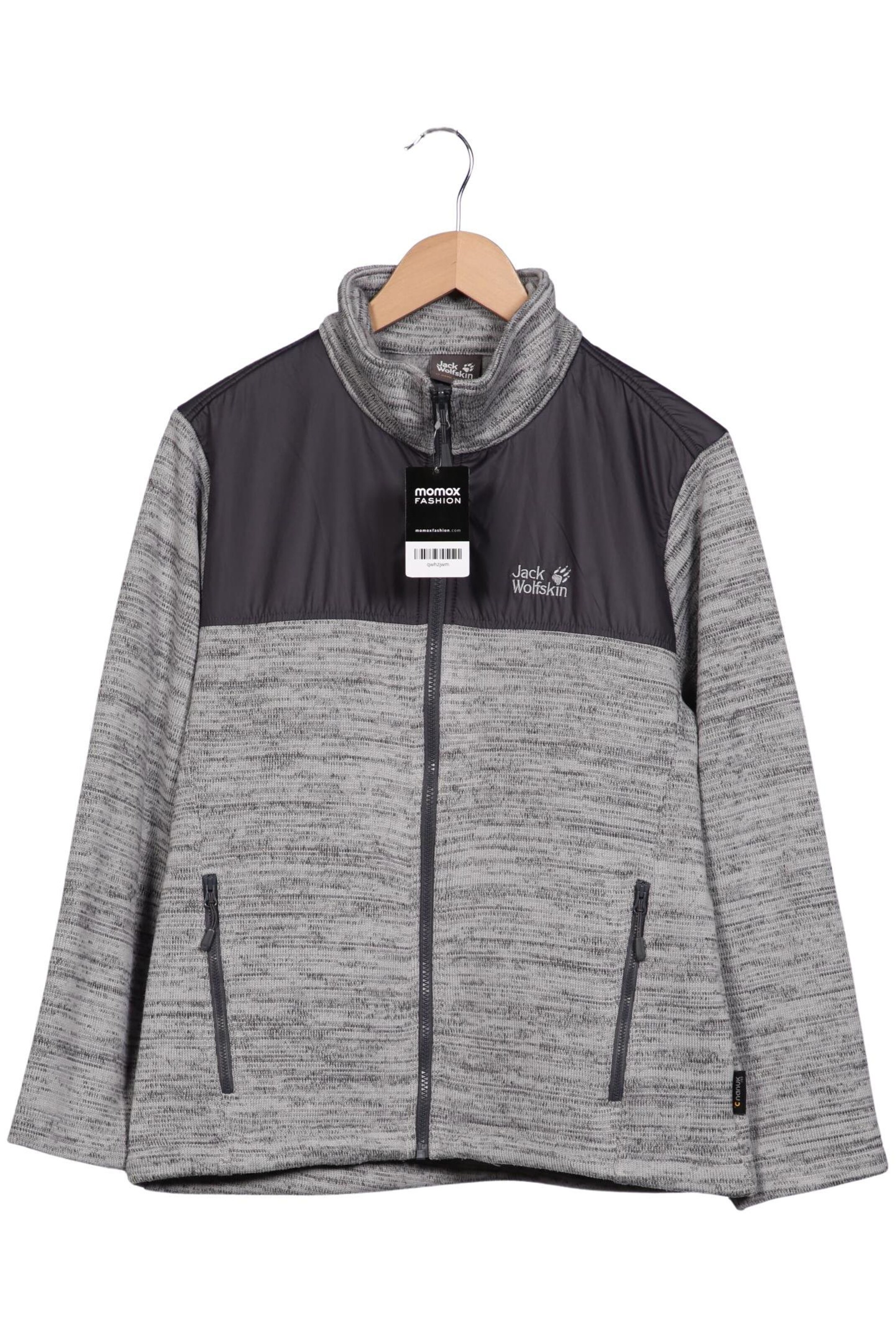 JACK WOLFSKIN Strickjacke L in Grau: Vorderseite