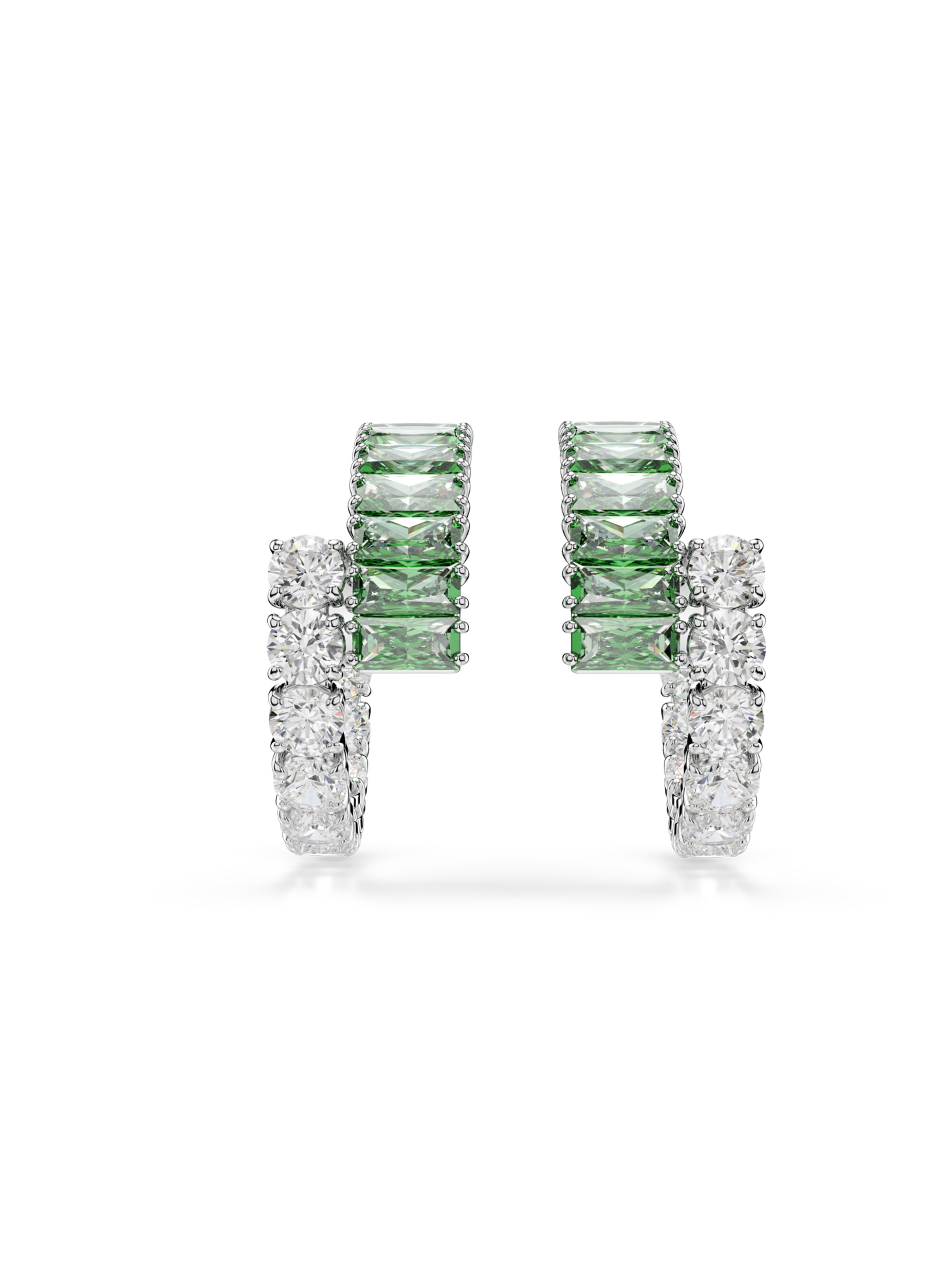 Boucles d'oreilles 'Matrix' Swarovski en vert