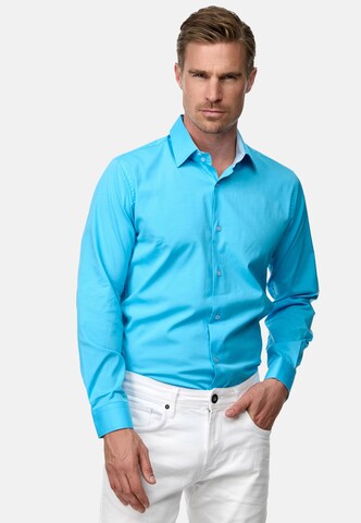 Rusty Neal Slim fit Overhemd in Blauw: voorkant