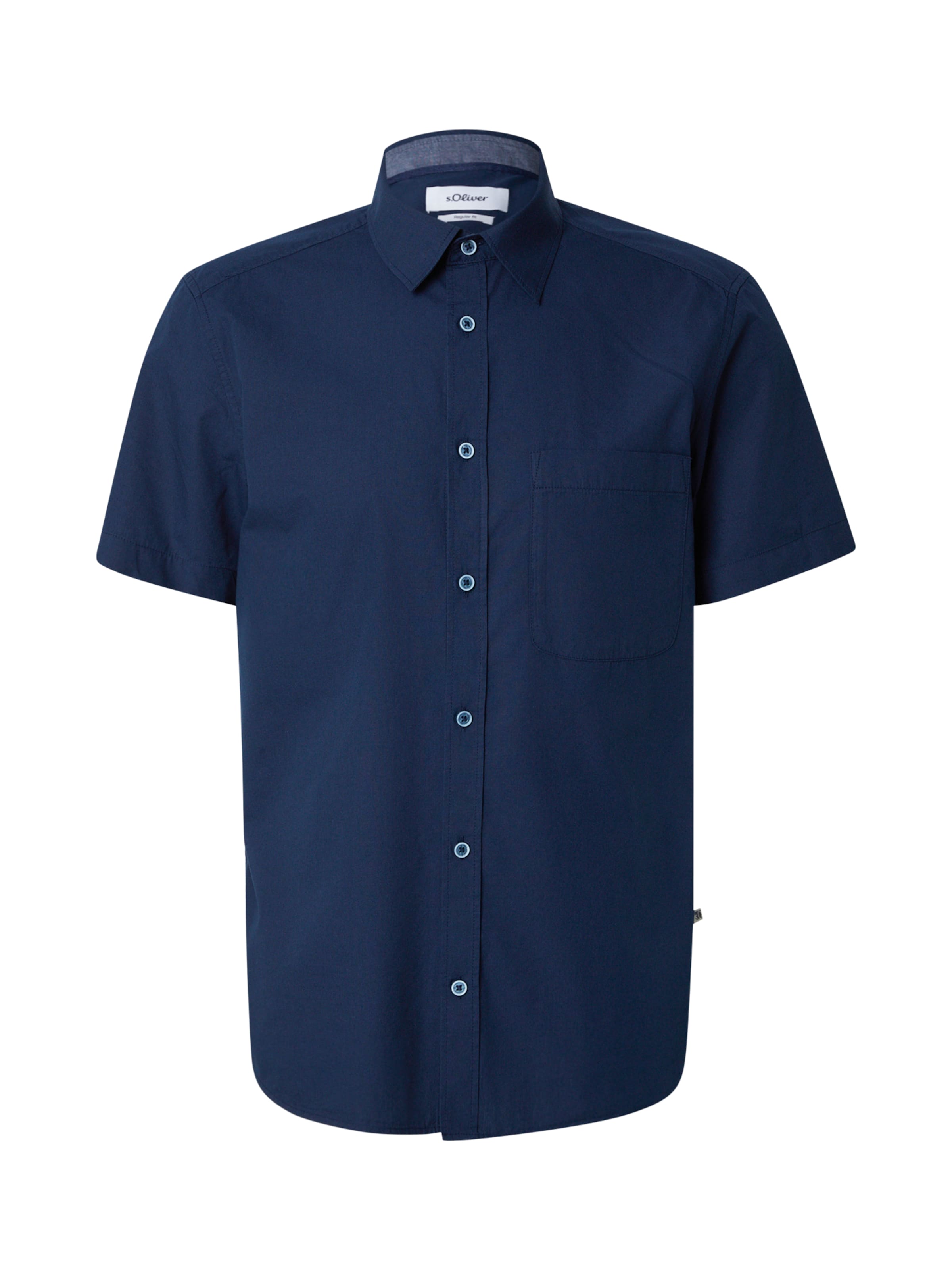 s.Oliver Overhemd in Blauw: voorkant