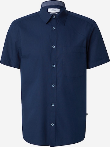 s.Oliver Overhemd in Blauw: voorkant