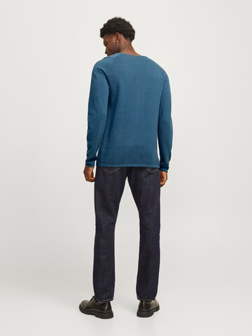 Coupe regular Pull-over 'JJEHill' JACK & JONES en bleu