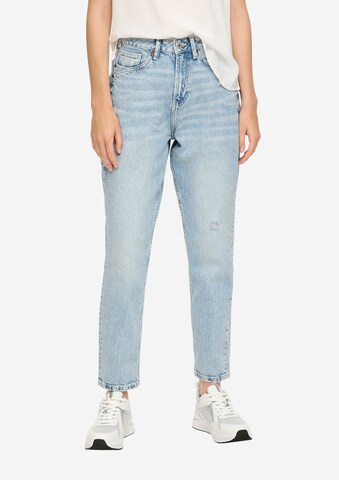 QS Tapered Jeans in Blauw: voorkant