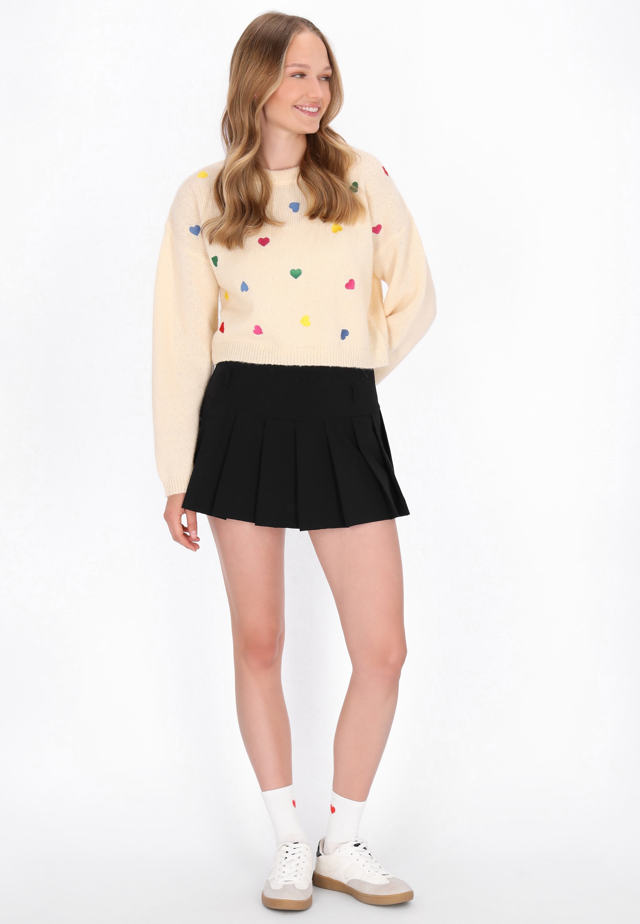 Pull-over swirly en blanc