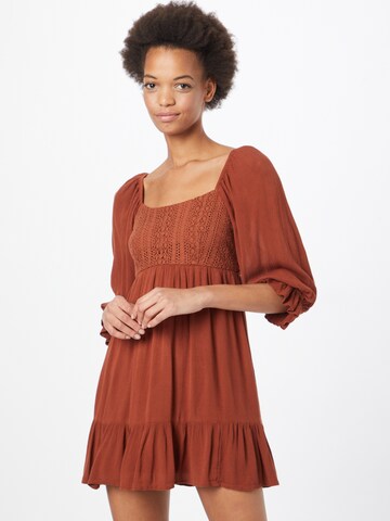 HOLLISTER Dress 'EMEA' in Brown: front