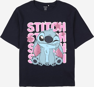 NAME IT Shirt 'NKFDymir Stitch' in Blauw: voorkant